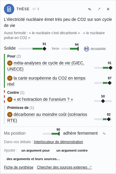 Une fiche épinglée